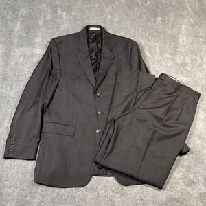 LAUREN Ralph Lauren Men's Wool Cashmere Gray Suit Set Blazer & Trousers 46L